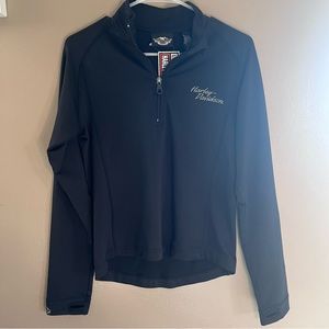 NWT Harley Davidson Quarter Zip Pullover - Women’s Medium - Black